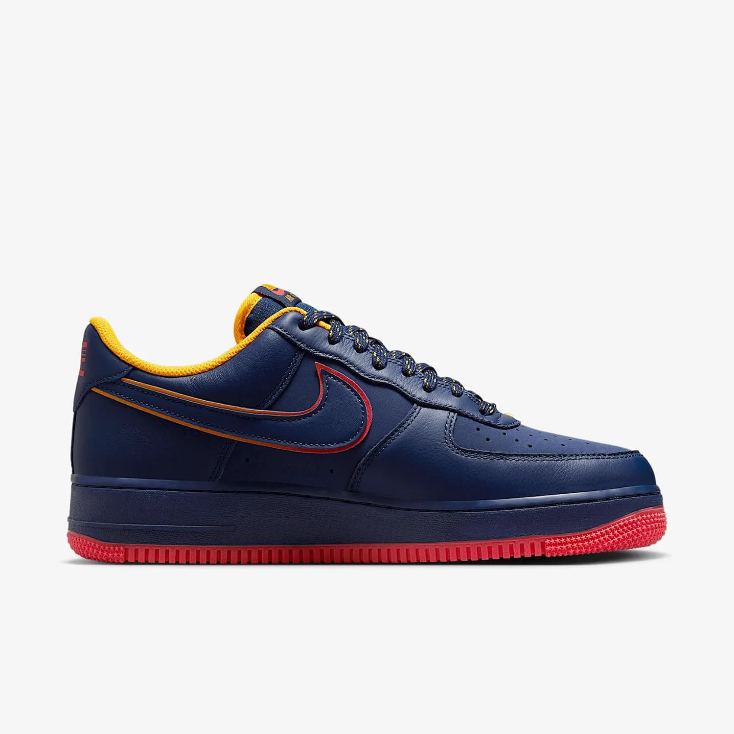 Мужские кроссовки Nike Air Force 1 '07 LV8, темно-синий/светло-малиновый/золотой/синий — фото 3