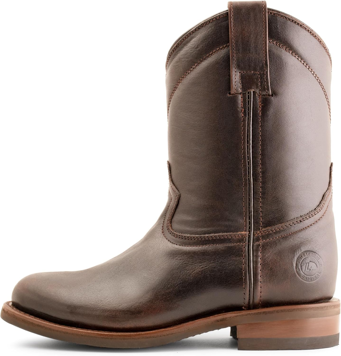 

Мужские кожаные сапоги Roper с молнией и маслостойкой подошвой Vibram, модель 1677 7L Siete Leguas, эспрессо