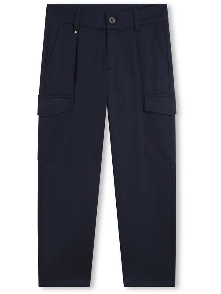 

Тканевые брюки Hugo Boss Kids, темно-синий