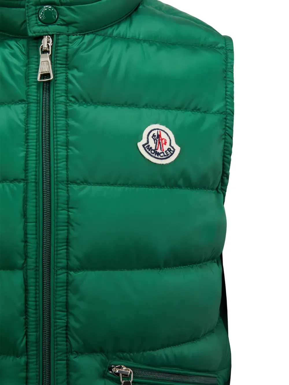 Стеганый жилет Moncler Grenoble Kids, зеленый — фото 3