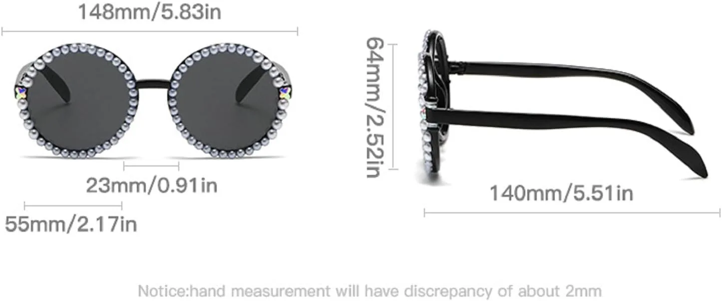 

Милые круглые солнцезащитные очки с жемчугом для женщин, украшенные стразами, модные градиентные солнцезащитные очки для невесты, размер N45 mincl, Leopard