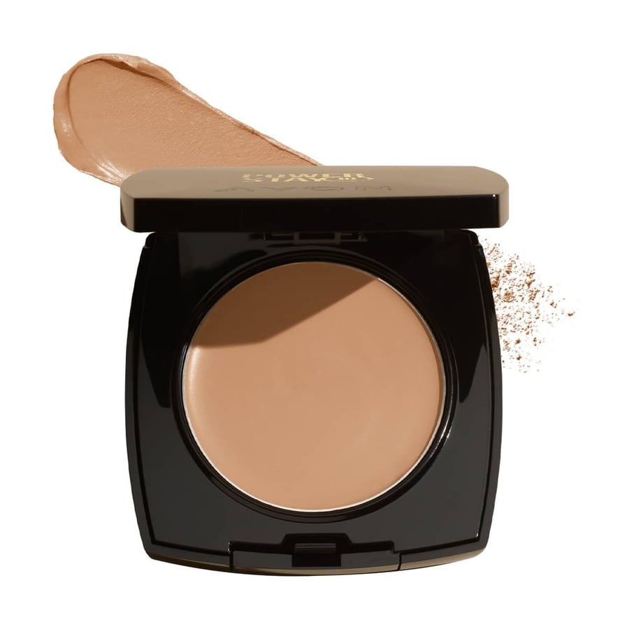 

Кремово-пудровая основа 260 г - True Beige в компактном футляре Avon Power Stay