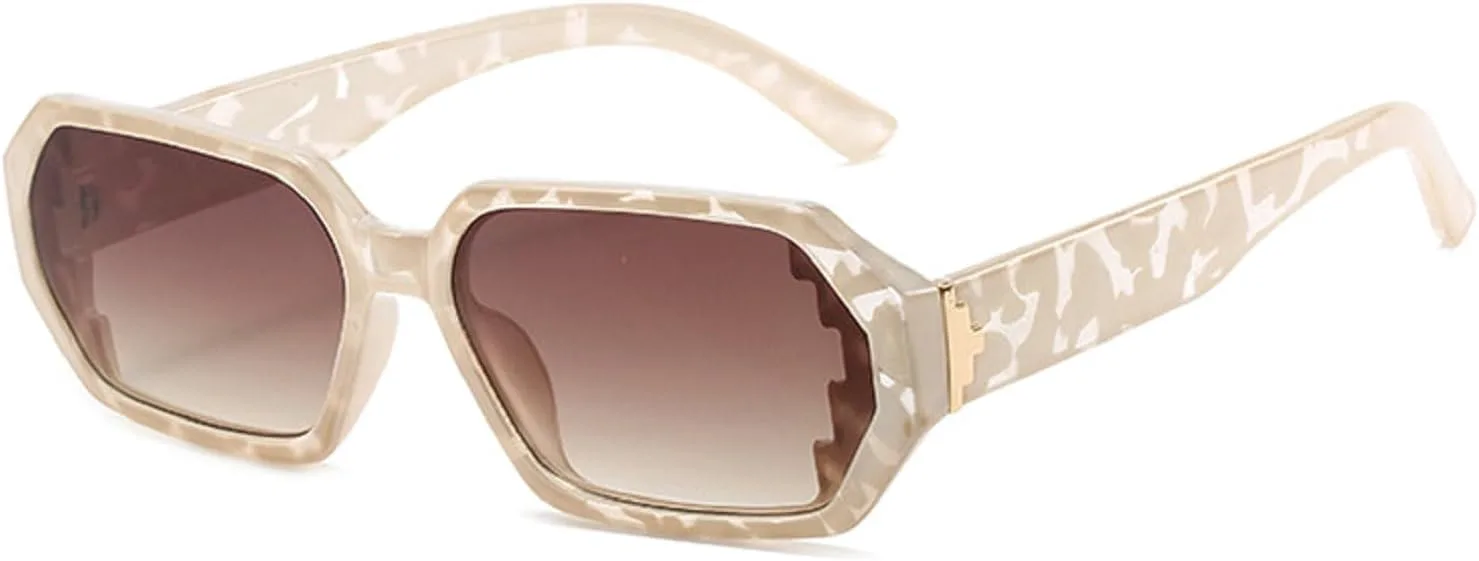 

Солнцезащитные очки Melrose в винтажном стиле, прямоугольные, квадратные, конфетных оттенков, модные ретро-очки для женщин с защитой от УФ-излучения UV400 069, Amber