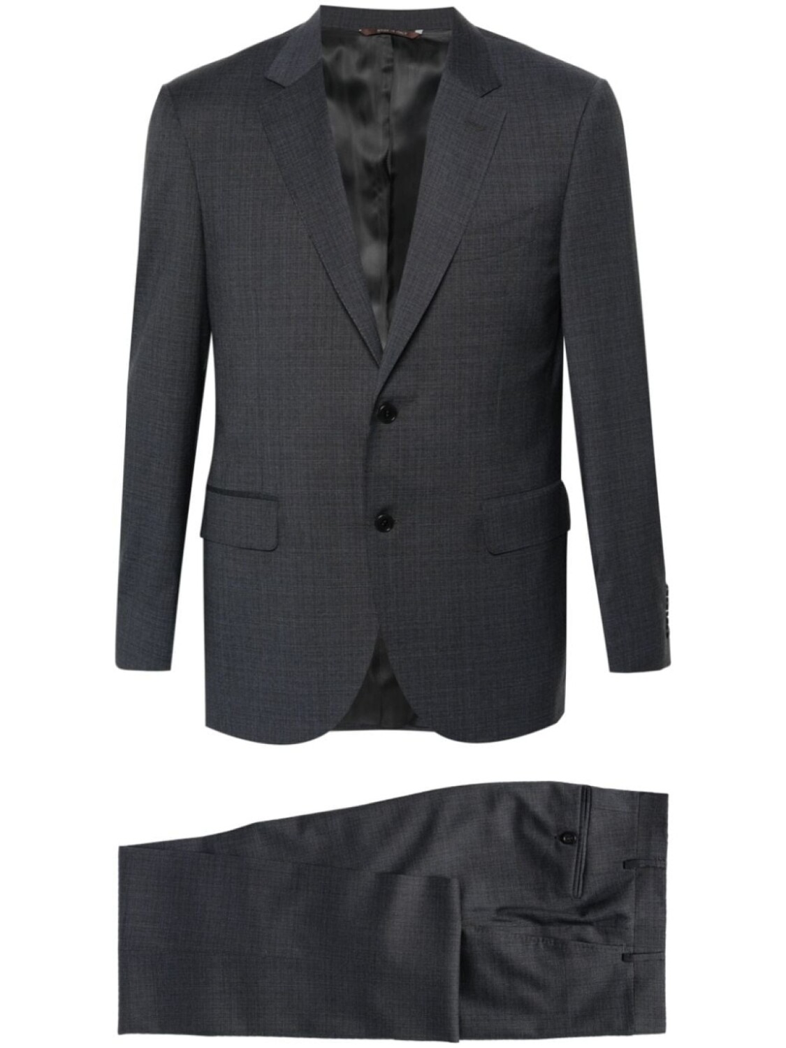 

Canali шерстяной костюм в клетку, синий