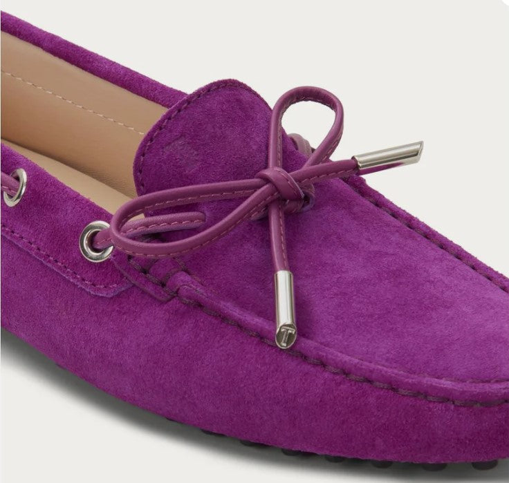 Гоммино водительские туфли из замши TOD's, фиолетовый — фото 4