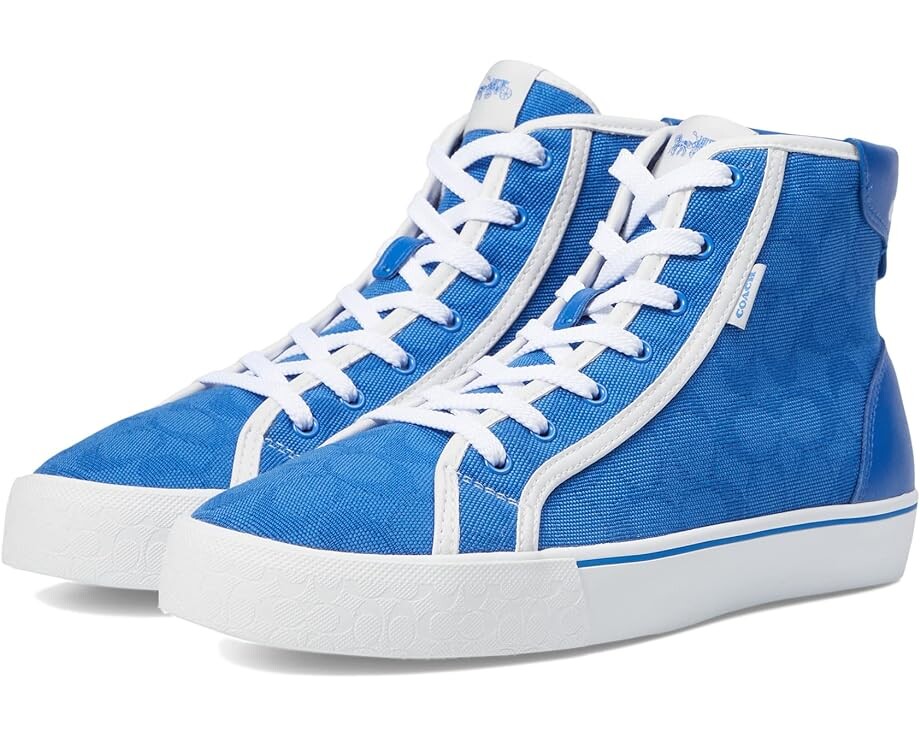 

Кроссовки COACH Skate Signature High-Top, цвет Blue Fin