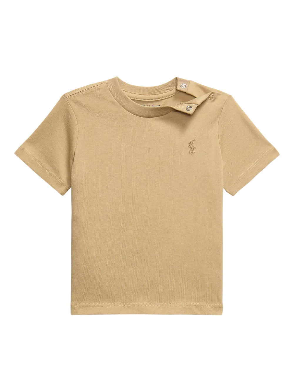 

Хлопковая футболка с круглым вырезом POLO RALPH LAUREN KIDS, нейтральный