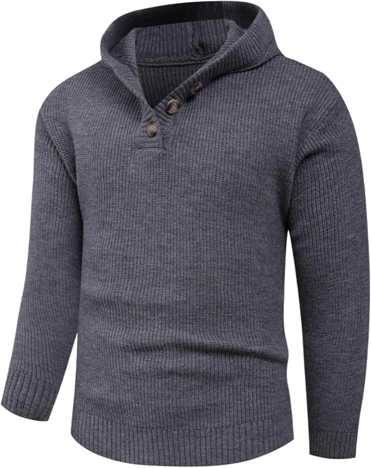 

Мужской худи на пуговицах с длинным рукавом