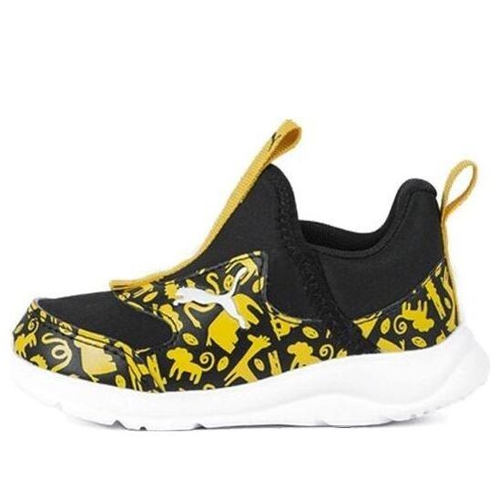 

Кроссовки fun racer slip on su 'black yellow' Puma, черный