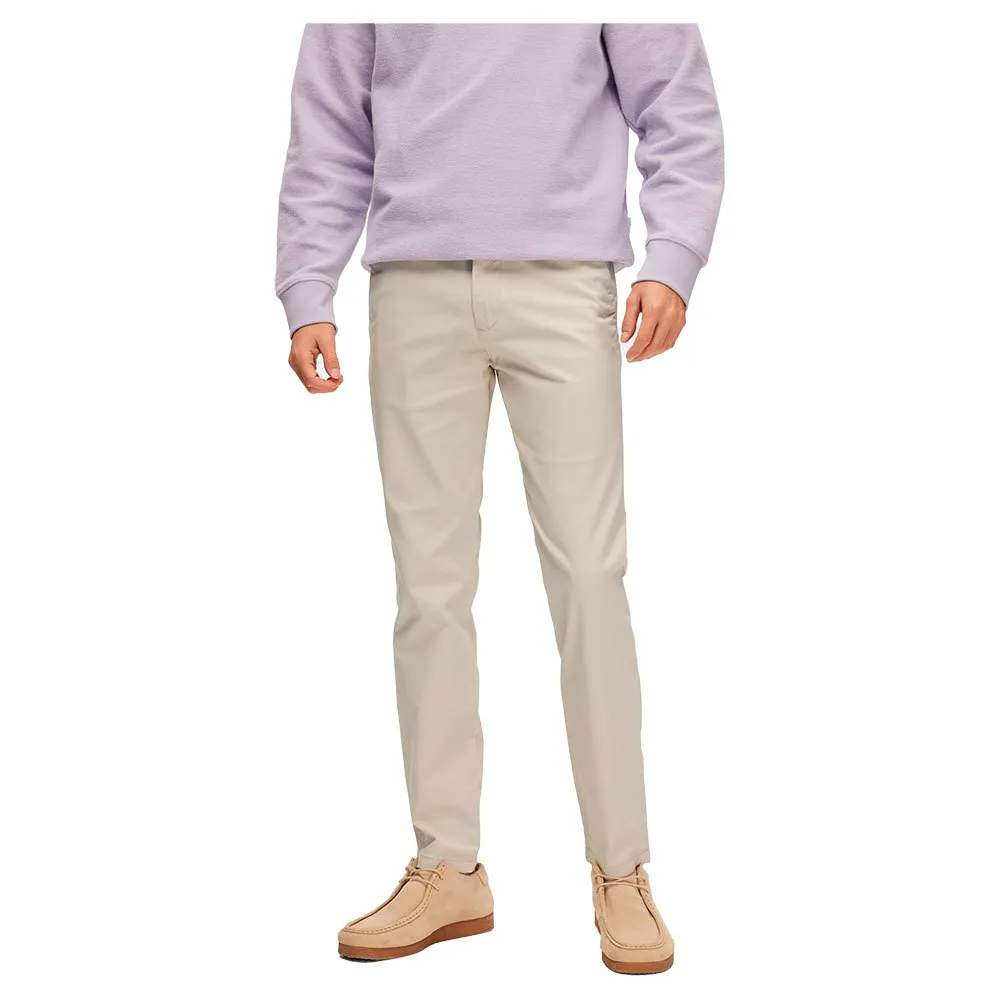 

Брюки чинос Selected New Miles Slim Fit, бежевый