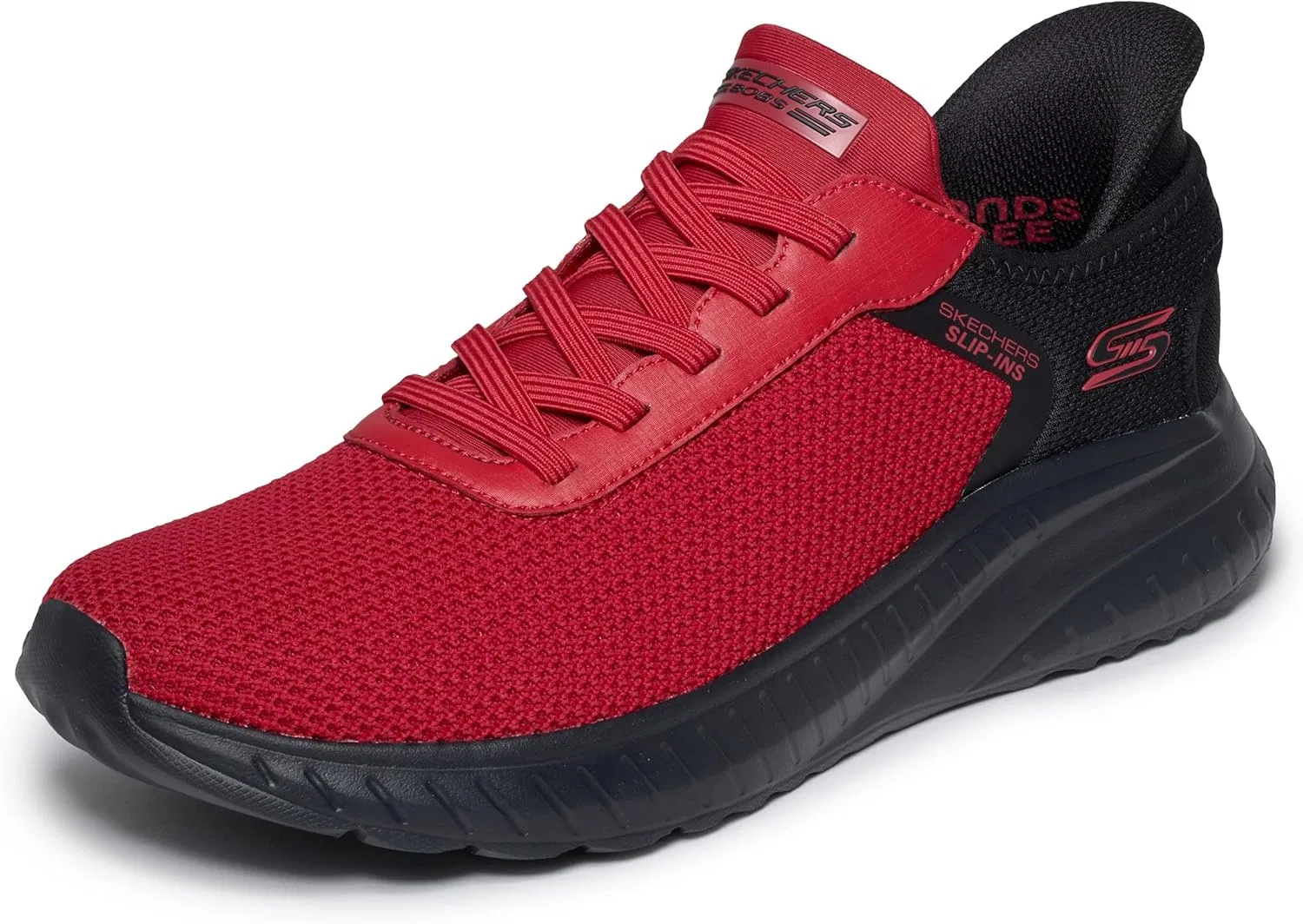 Мужские кроссовки Skechers Hands Free Slip-Ins Squad Chaos-Solid Tour Trainers, Red Excursion Plain Getaway Solids