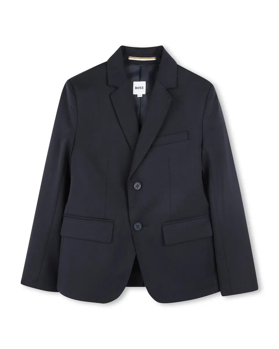 

Синий блейзер для мальчиков с длинными рукавами BOSS Kidswear
