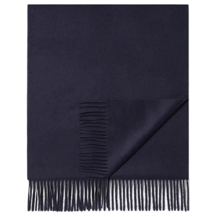 

Ermenegildo Zegna Шарф с бахромой Zegna Oasi, Midnight Blue