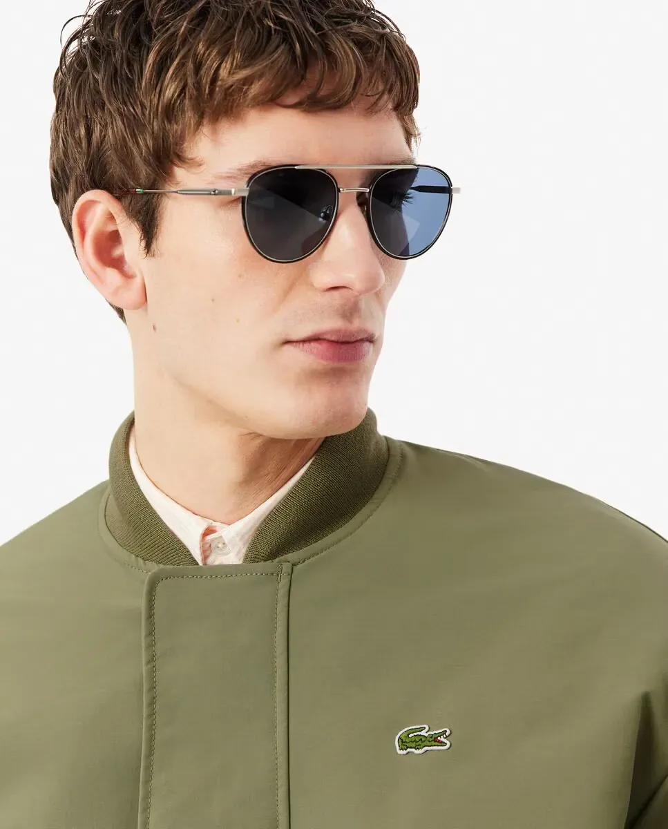 Мужская бомбер-куртка Lacoste, водонепроницаемая, Verde Militar — фото 3