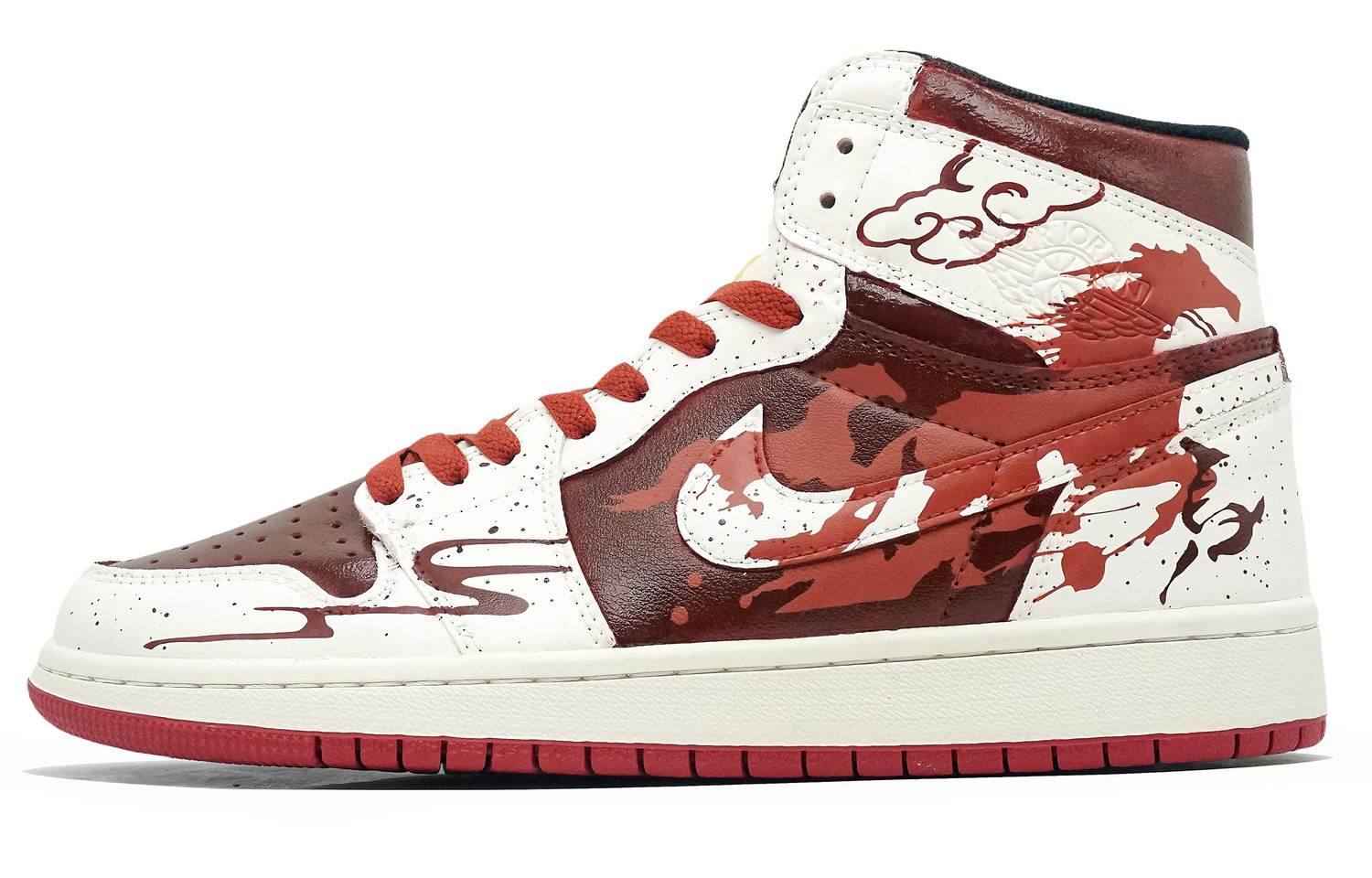 

Jordan Кроссовки Air 1 Fiery Lucky Horse Mid Top Vintage Unisex Beige Red