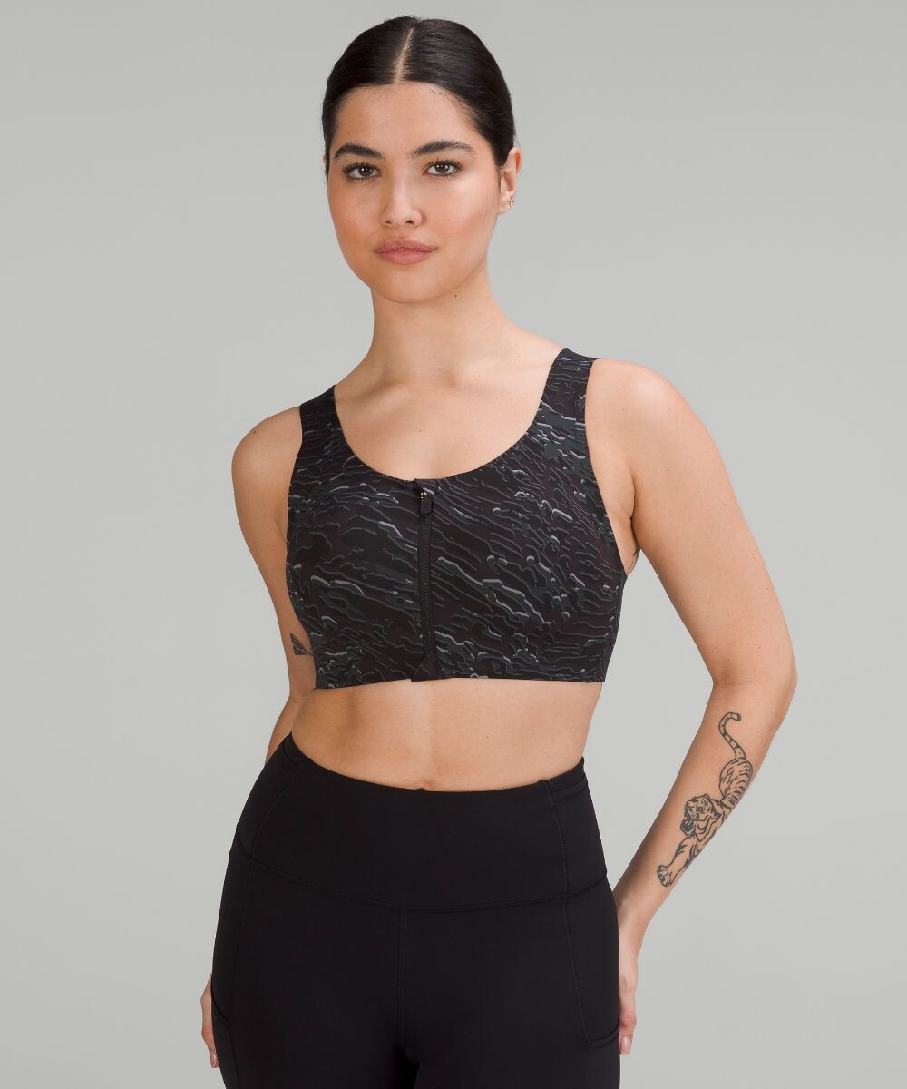 

Бюстгальтер Enlite с молнией спереди Lululemon, черный