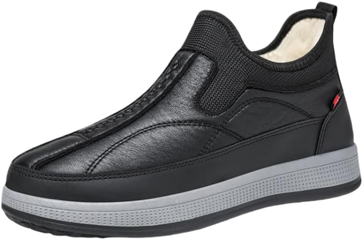 

Мужские теплые зимние сапоги Hhhchpm с хлопковой подкладкой, удобные повседневные кроссовки, домашние тапочки на подкладке из меха, водонепроницаемая зимняя обувь, черный