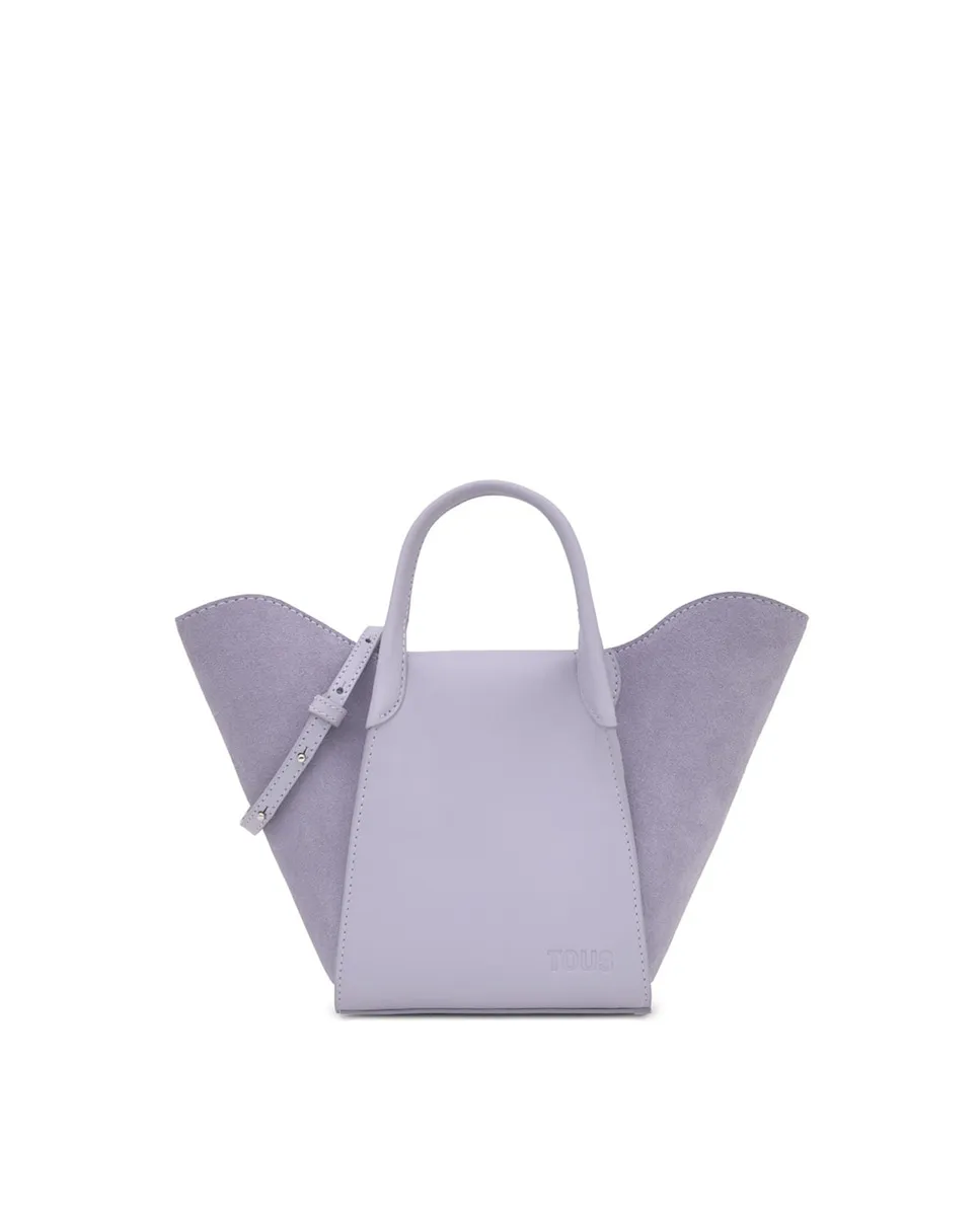 

Маленький кожаный плечевой мешок Tulip Tous, сиреневый