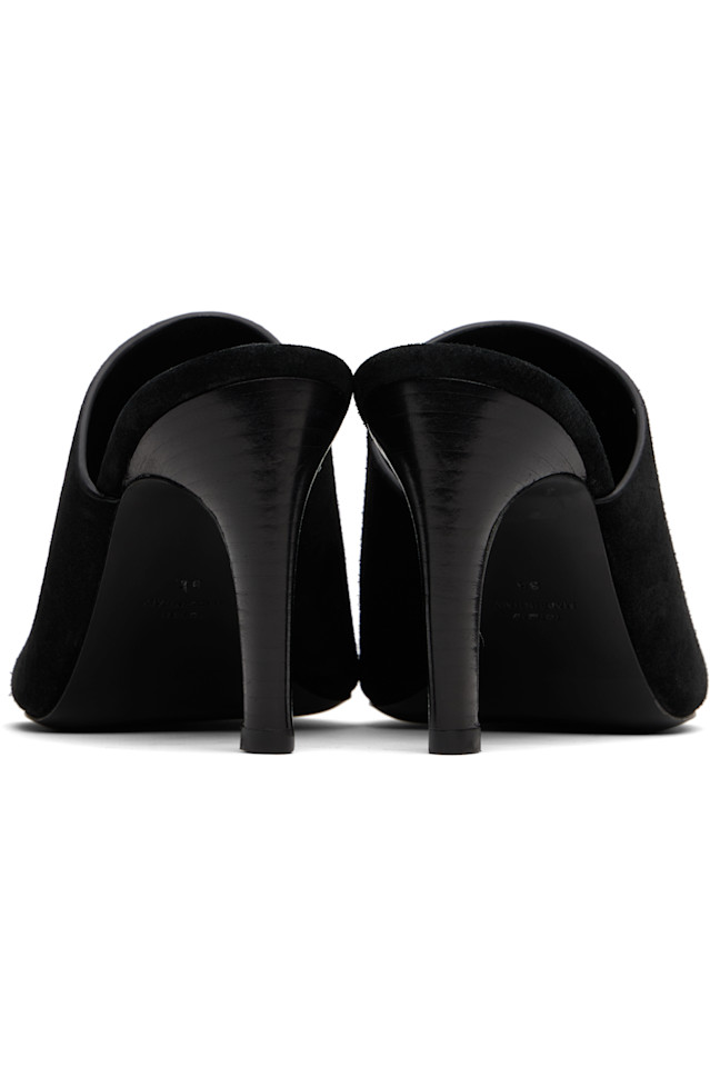 Вельюрово-кожаные босоножки-банджо Toteme, черный — фото 2