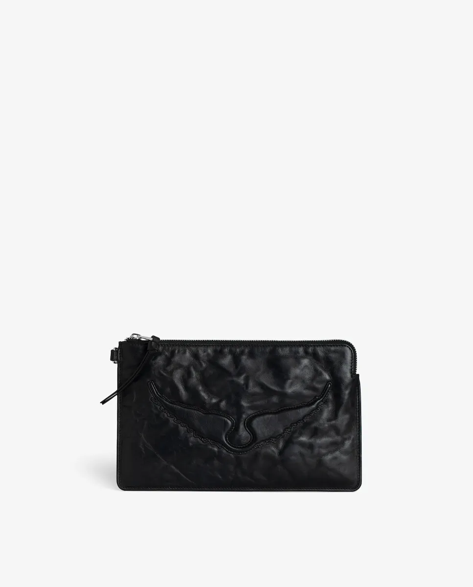 

Черная кожаная сумка Angel Zadig & Voltaire, черный