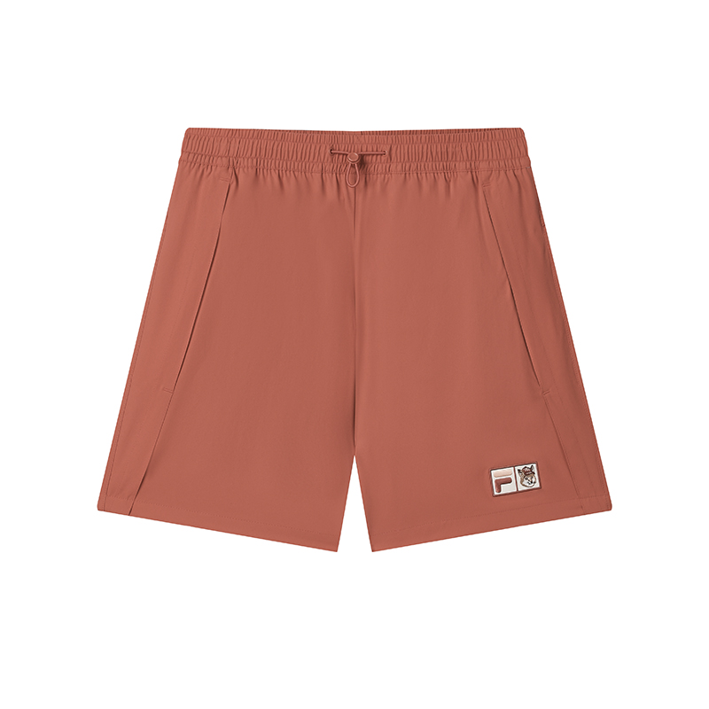 

FILA XIAOHULI,LIANMINGKUAN SS25 повседневные шорты женские fine russet red