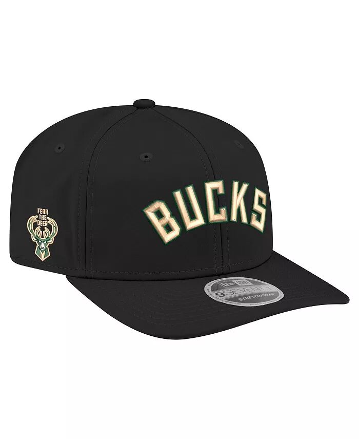 

Мужская черная бейсболка Milwaukee Bucks Statement Edition Jersey Hook 9SEVENTY Stretch-Snap New Era