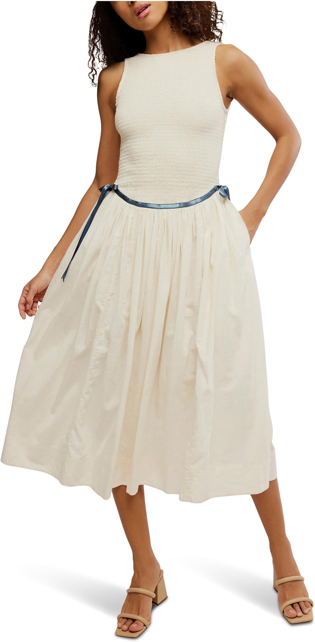 

Платье Free People Nightingale Solid Midi, Tea Navy Combo