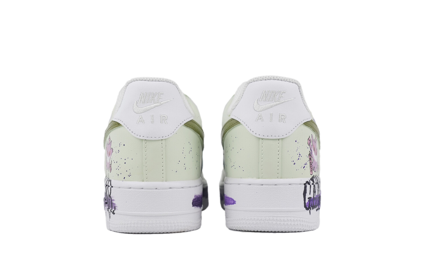

Кроссовки Nike Air Force 1 Skateboarding Shoes Men Low-top Green/purple, цвет Keylime