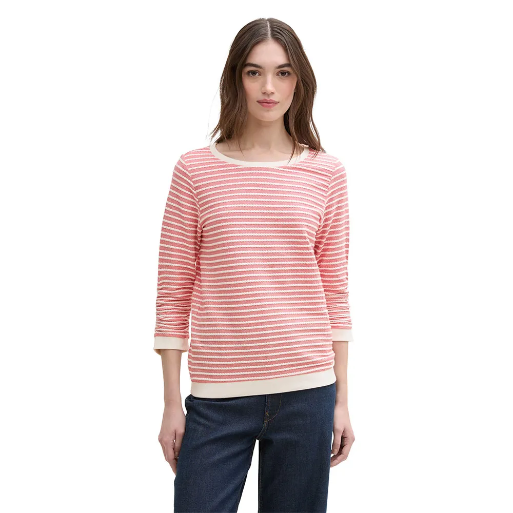 

Толстовка Tom Tailor 1039980 Striped Jacquard, розовый