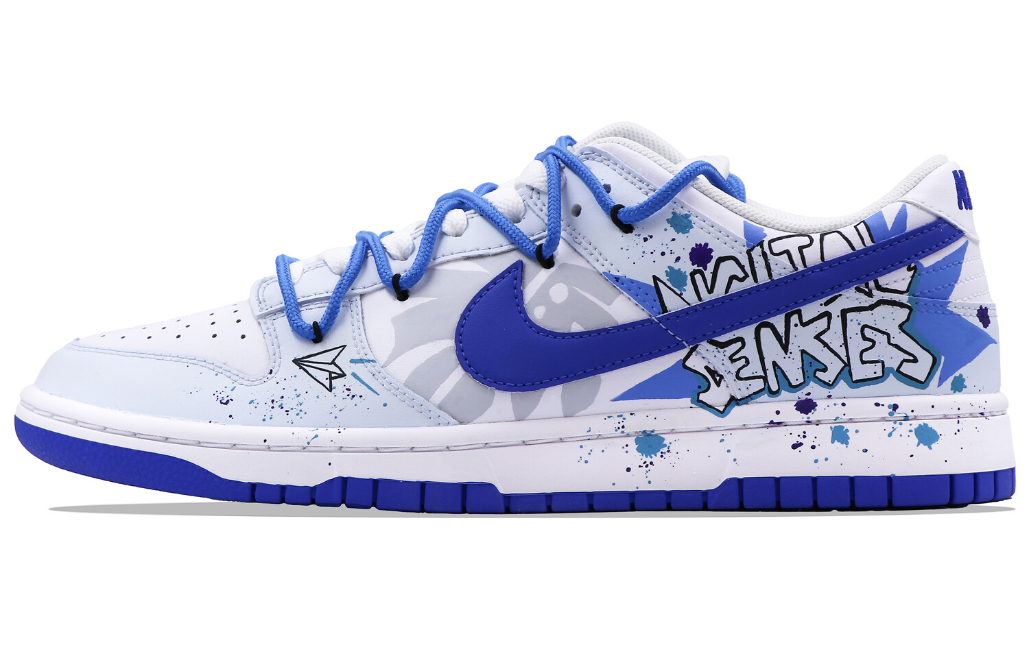 

Кроссовки Nike Dunk Skateboarding Shoes Men Low-top Blue/white/gray, синий
