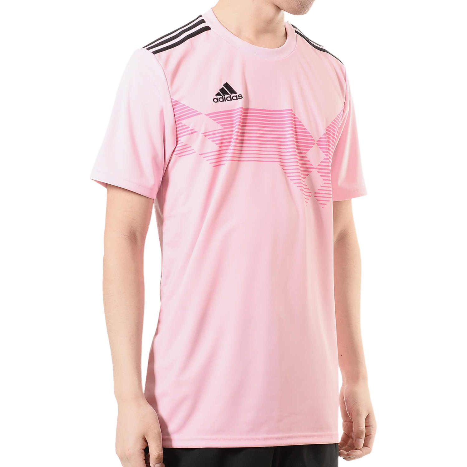Футболка футбольная мужская розовая Adidas Climalite — фото 4