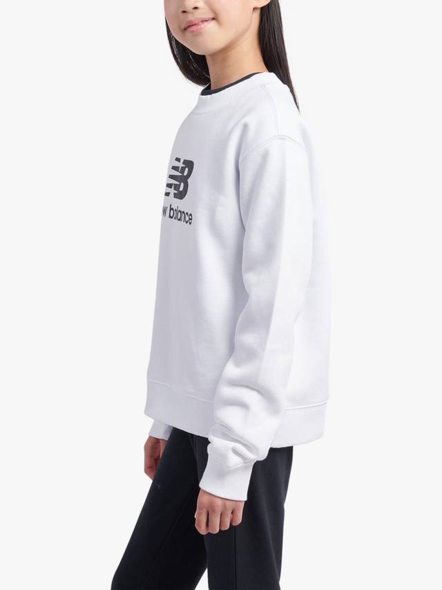 Детский свитшот с мягкой внутренней стороной New Balance, Bright White — фото 2