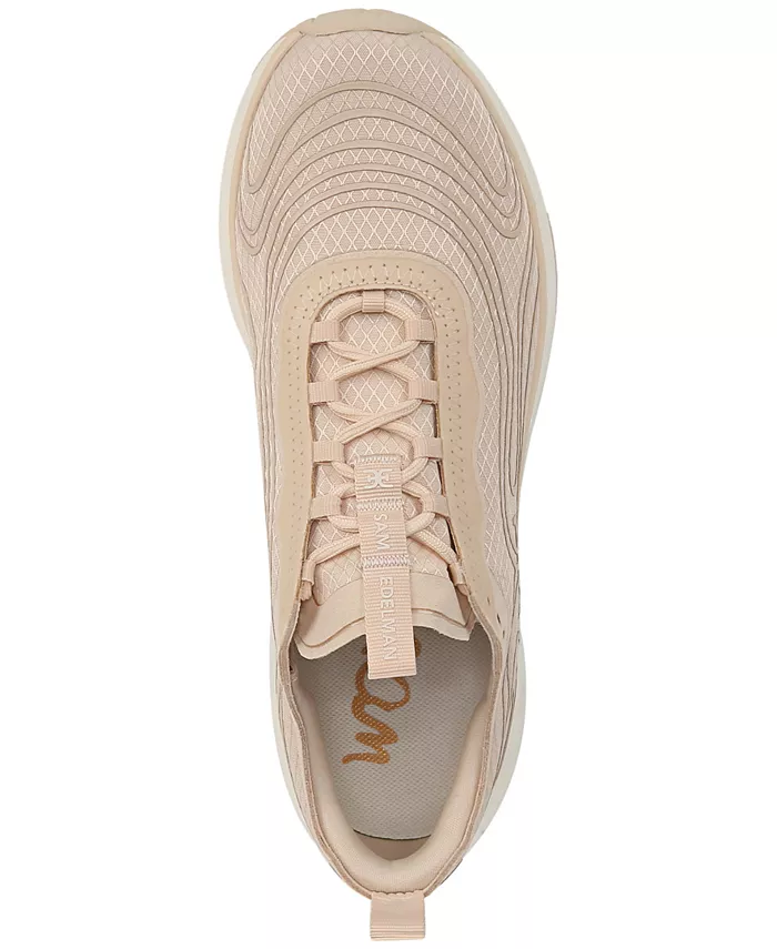 Женские кроссовки Miles на шнурках из комбинированных материалов Sam Edelman, коричневый/бежевый — фото 4