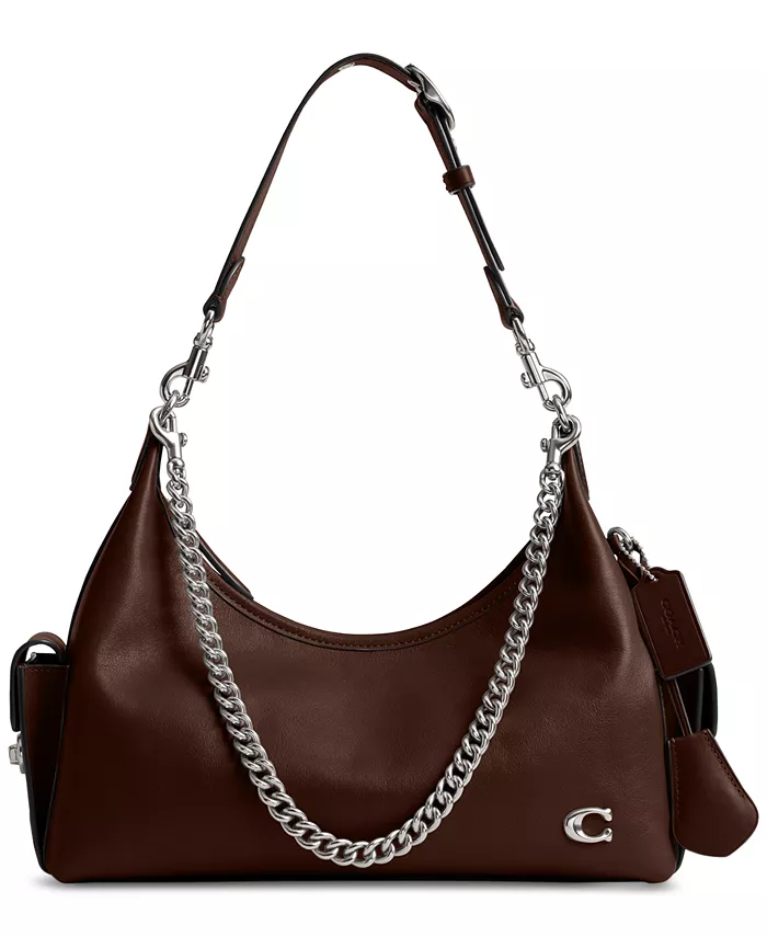 

Средняя кожаная сумка Juliet с карманом 30 COACH, мультиколор