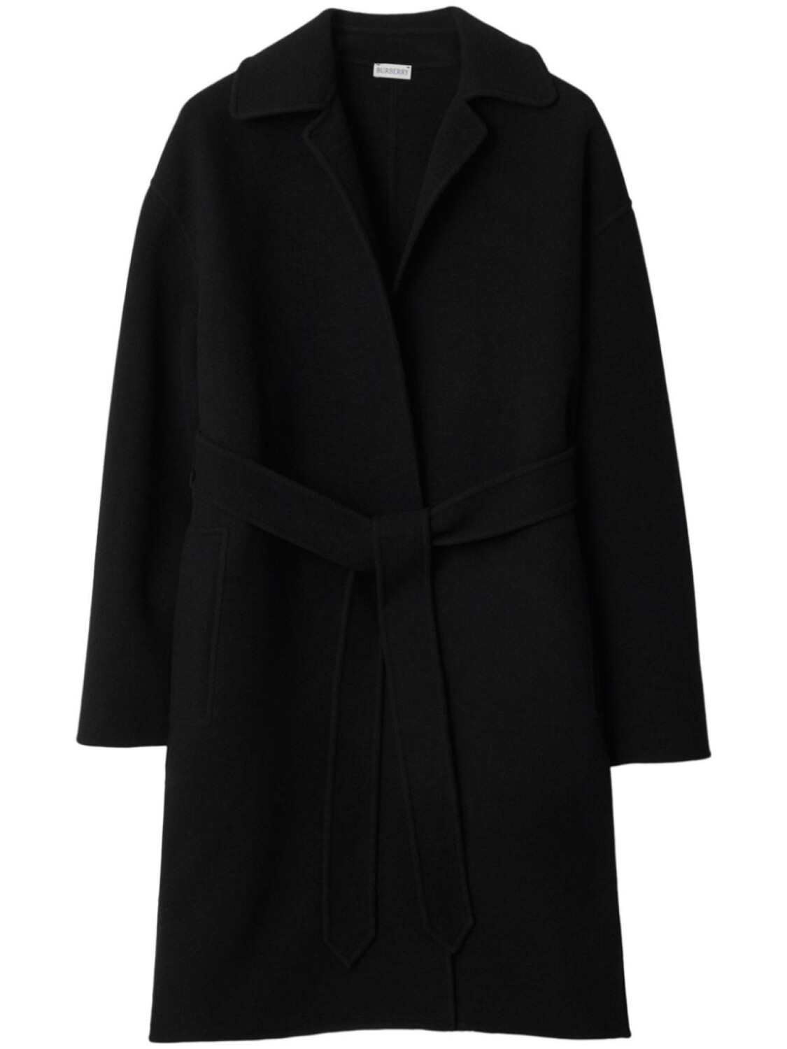 

Кашемировое пальто с запахом Burberry, черный