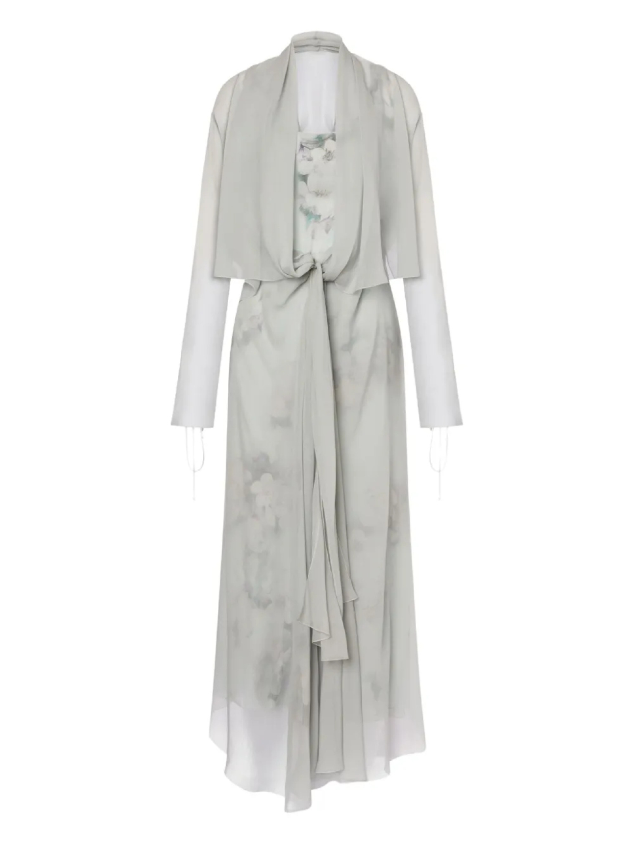 

Alberta Ferretti шелковое платье, серый