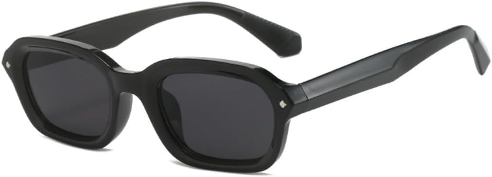 

Солнцезащитные очки с защитой UV400 | Маленькая оправа, заклепки, цветные линзы | Для женщин и мужчин, для занятий спортом на открытом воздухе и вождения (черно-серый) PNTRBCK, Black Gray