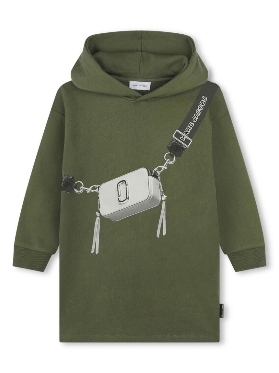 

Marc Jacobs Kids платье с капюшоном и принтом, зеленый