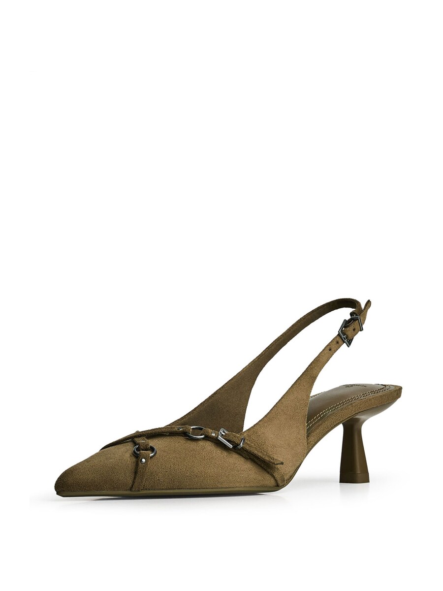 Туфли-лодочки с открытой пяткой Bershka, Khaki