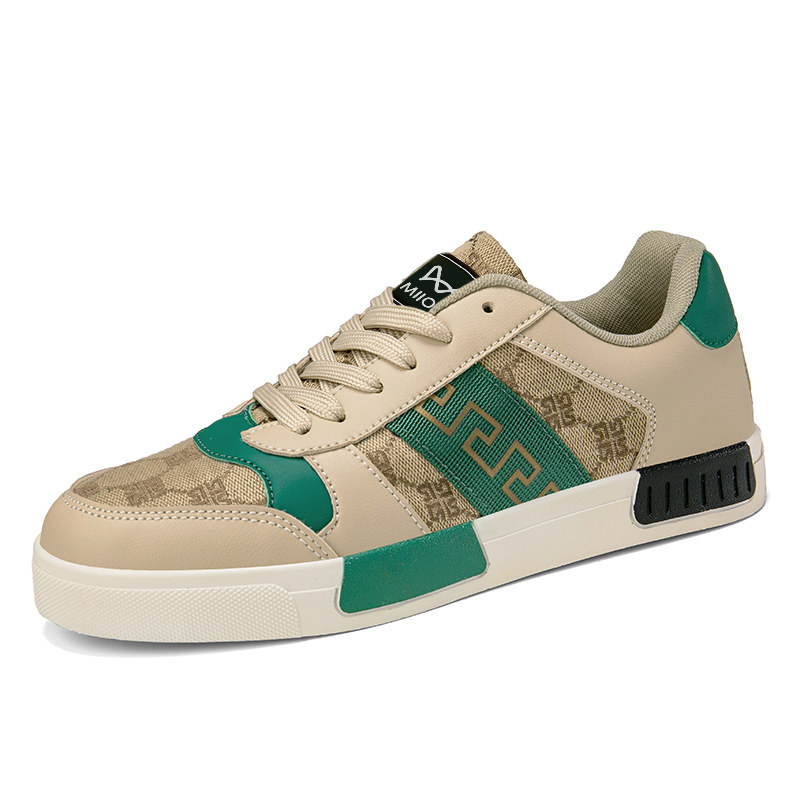 

MIIOW Антискользящие износостойкие низкие скейтерские кроссовки мужские - хаки, цвет Khaki