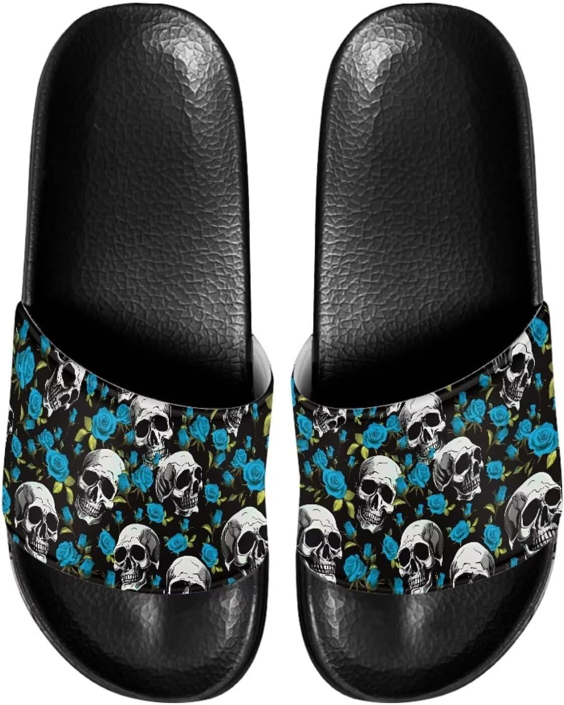

Унисекс тапочки Mumeson, домашняя обувь, летние нескользящие пляжные сандалии, легкие тапочки для дома и улицы, размеры США 5-11, Flower Skeleton