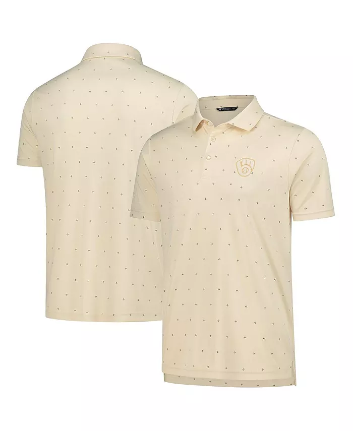 

Мужская кремовая поло Milwaukee Brewers Vision LevelWear