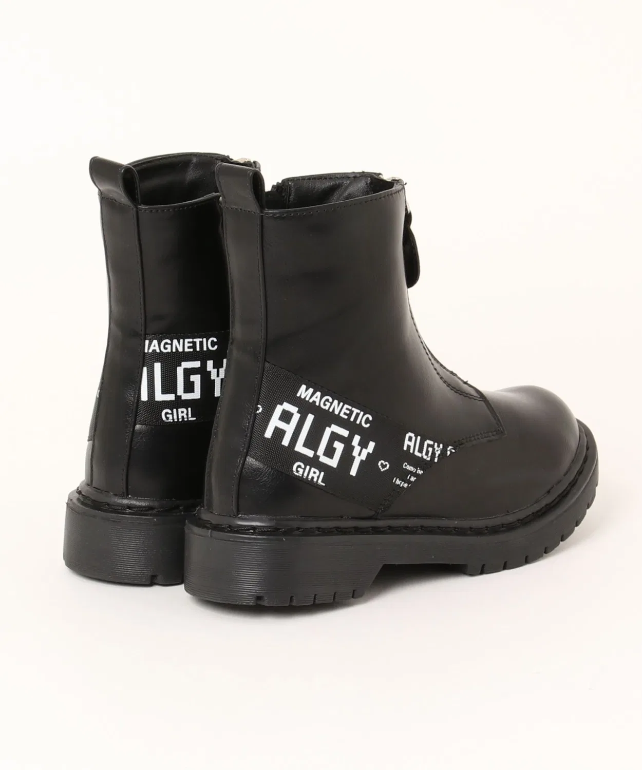 Ботинки с центральной молнией ALGY, логотип, слоновая кость — фото 2