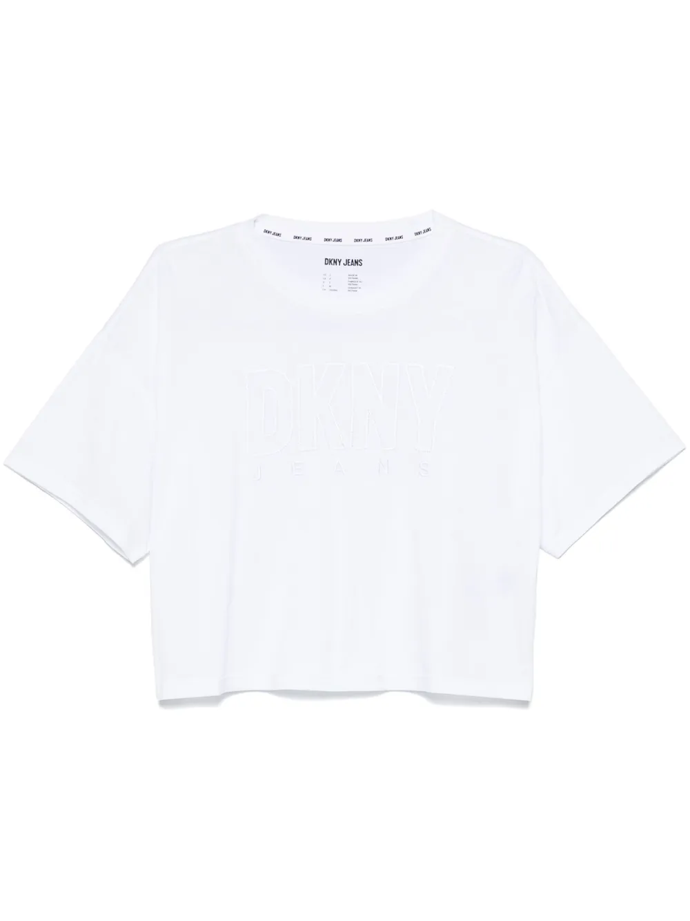 

Футболка с вышитым логотипом DKNY, белый