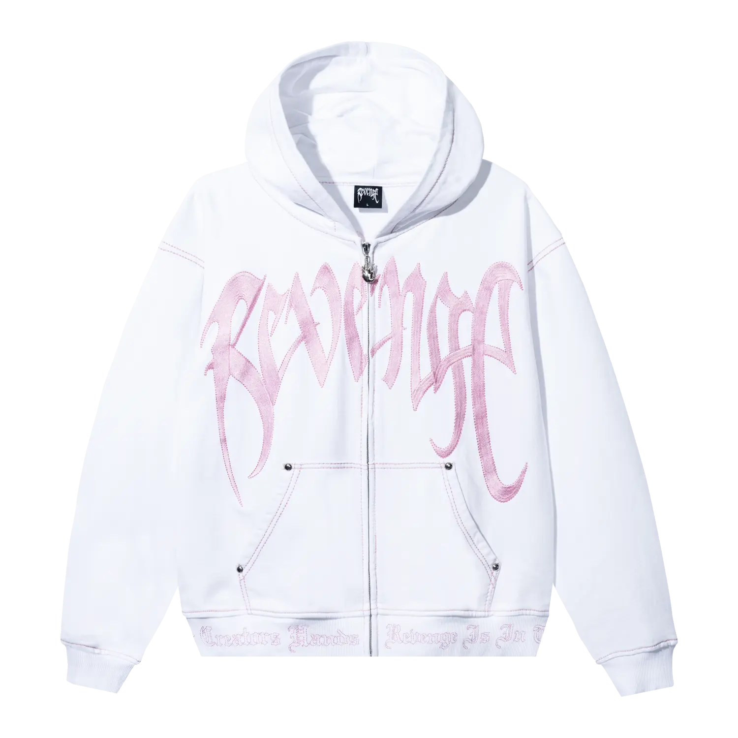 

Худи на молнии с контрастной надписью "XXXTentacion Kill" Revenge, белый