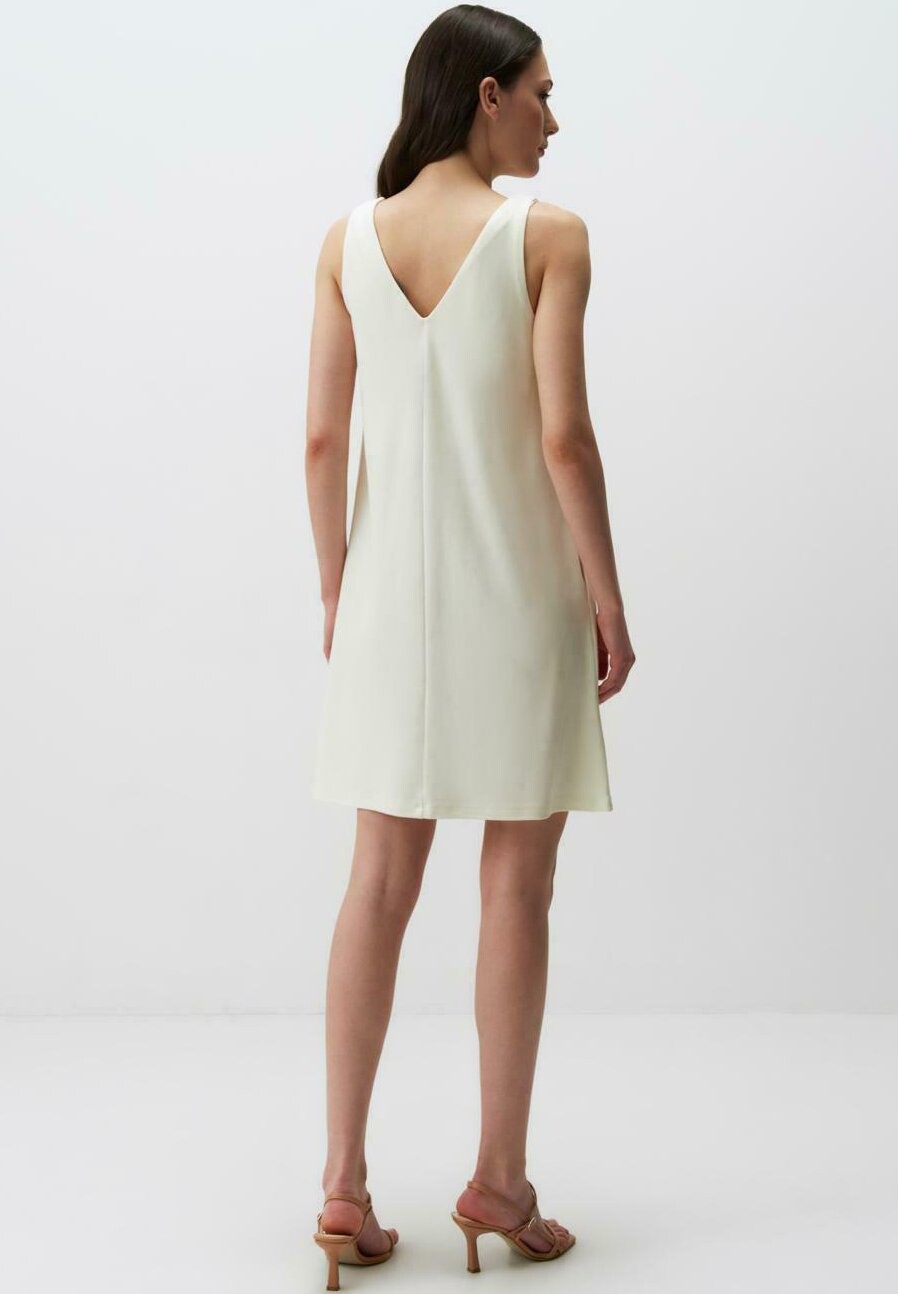 

Повседневное платье V Neck Sleeveless Pocket Jimmy Key, кремовый