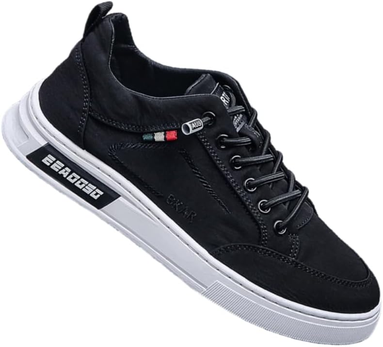 

Мужские удобные низкие кеды для скейтборда, дышащие и легкие, подходят для прогулок на открытом воздухе, бега и деловых поездок Hoalox, черный