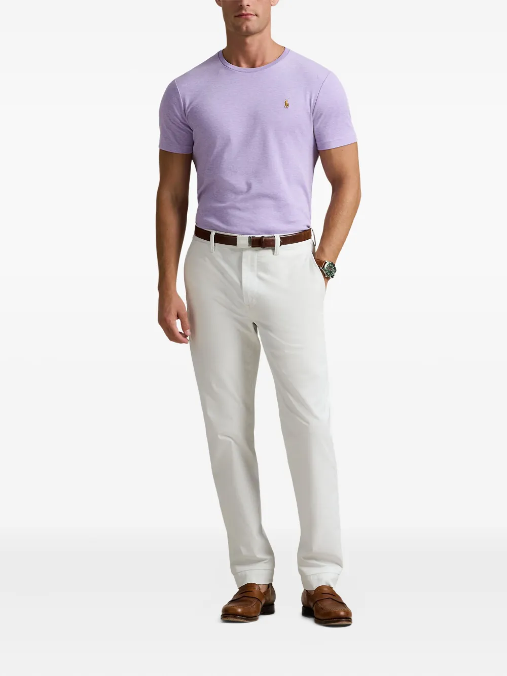 Футболка из хлопка пима Polo Ralph Lauren, фиолетовый — фото 2