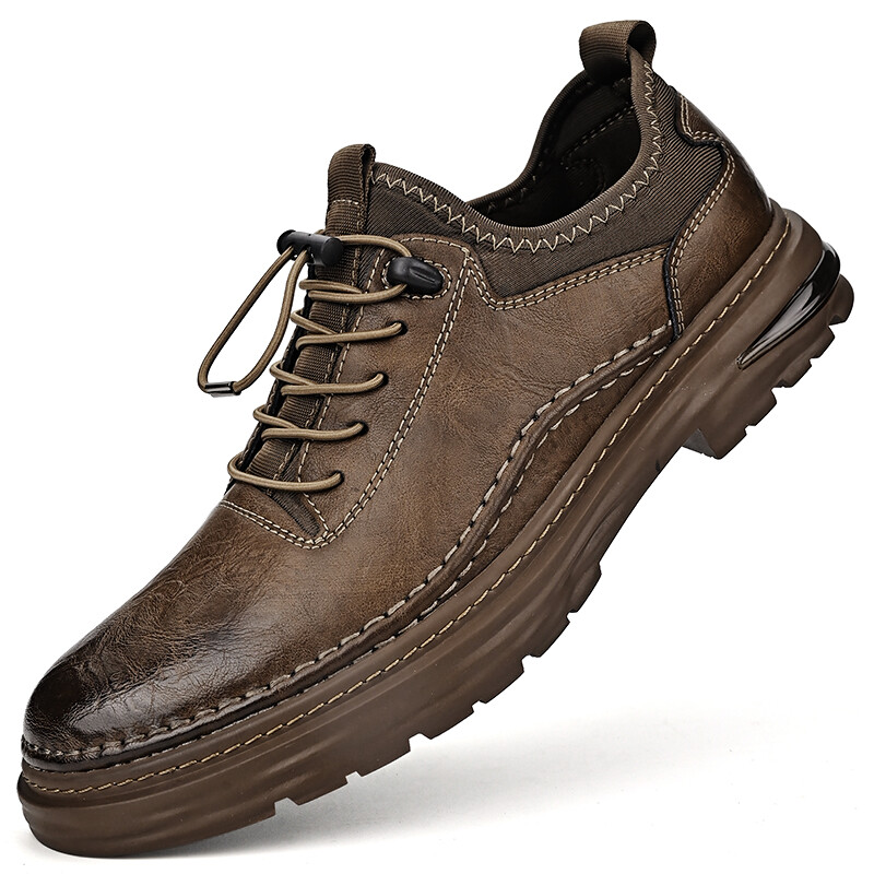 Туфли мужские Men"s Casual Men Low-Top Laoks, хаки — фото 2