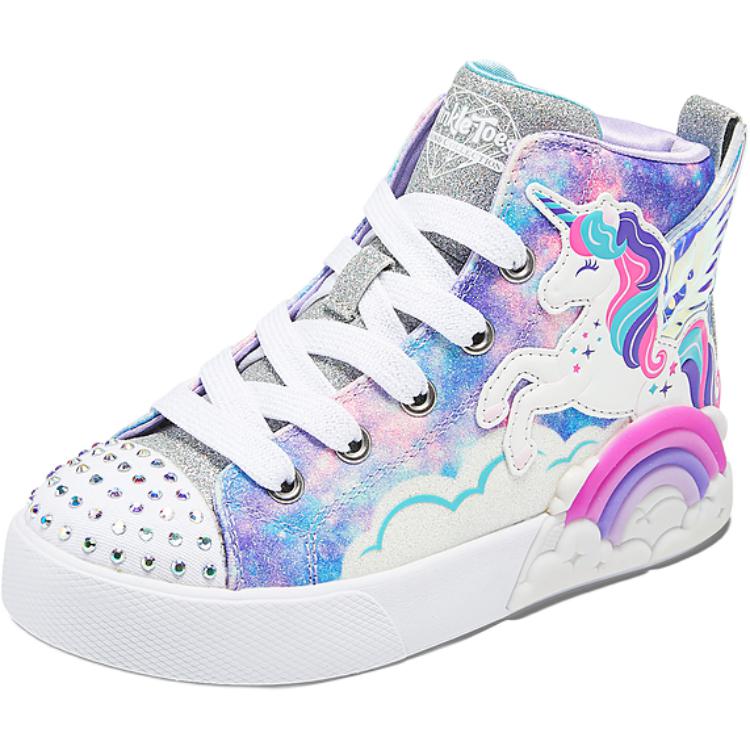 Skechers Kids Антискользящие износостойкие высокие детские скейтбординг кроссовки Purple Kids' — фото 3